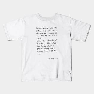 Anxiety Feels Like (transparent background) Kids T-Shirt